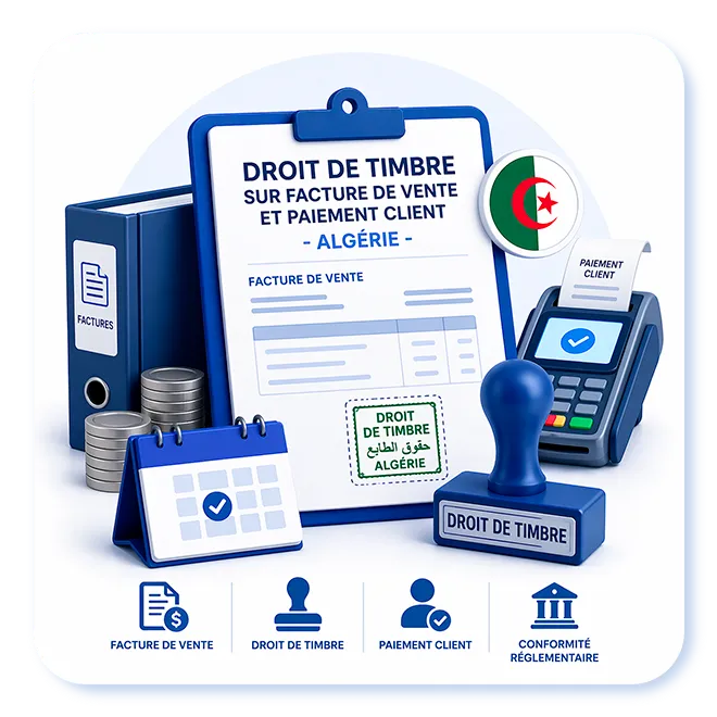Droit De Timbre Sur Devis, Facture de Vente et Paiement client - Algérie (19.0, Communautaire)