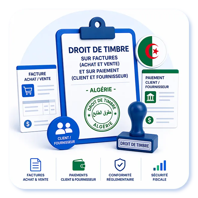 Droit De Timbre Sur Factures (Achat et vente) et sur Paiement (client et Fournisseur) - Algérie